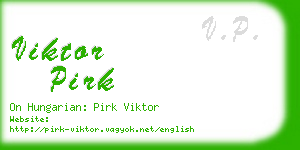 viktor pirk business card